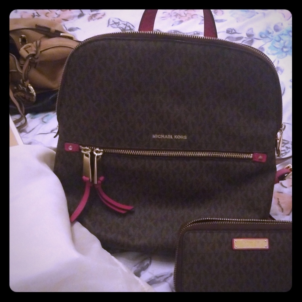 MK backpack wallet cell phone holder wristlet to m